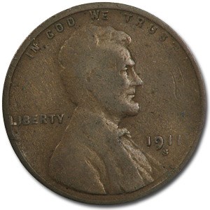 1911-S Lincoln Cent Good 1911-S Lincoln Cent Good